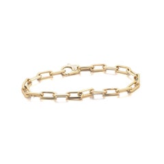 Bracciale Cartier in oro 18 carati con maglie ovali allungate, firmato e numerato