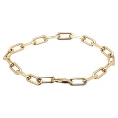 Cartier 18KT Gold Elongated Oval Link Bracelet, Signed and Numbered