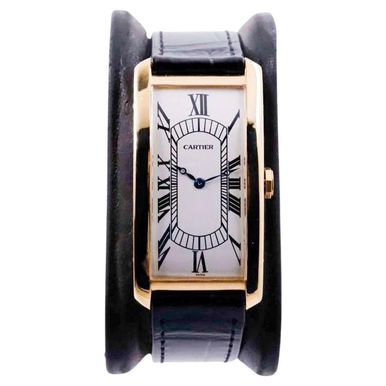 Cartier 18Kt. Gold Grand Tank Art Deco with Original Dial and Paper's, 1960's