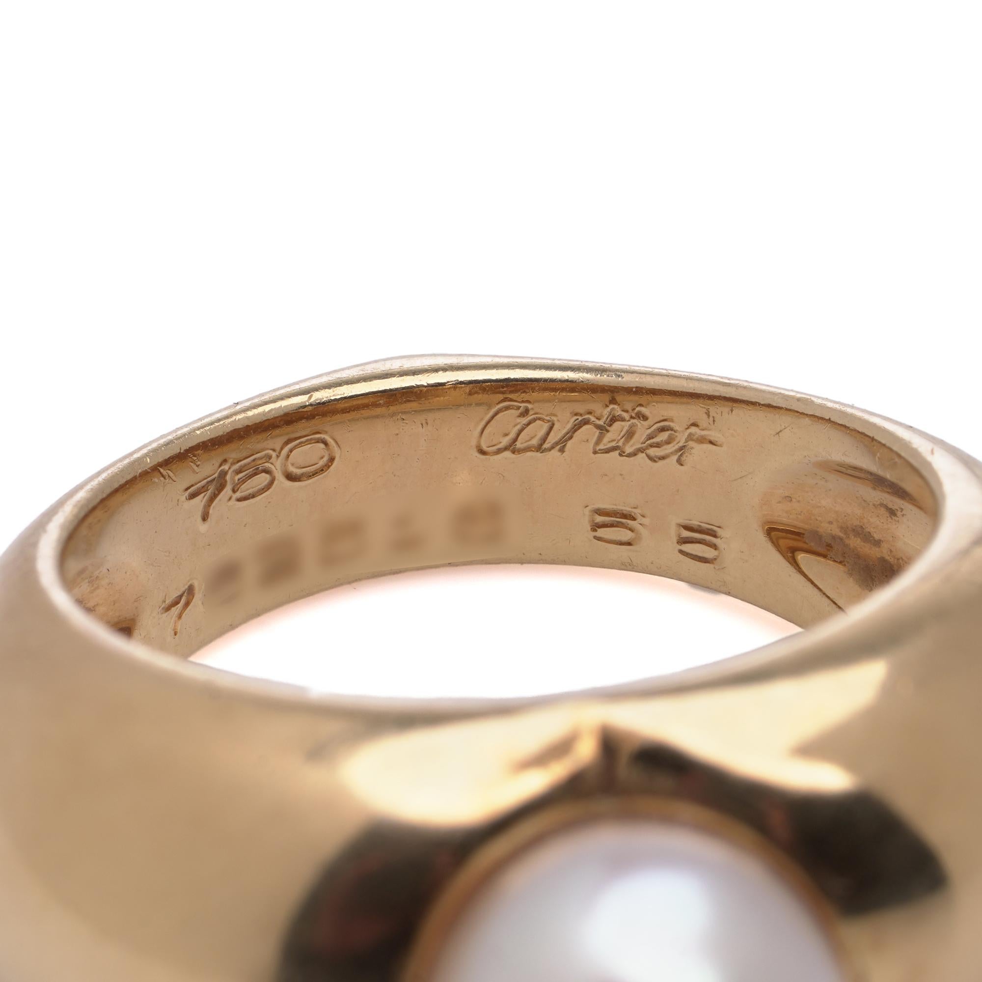 Donna Anello con perle a forma di cuore in oro 18kt di Cartier - CIRCA ANNI 70 in vendita
