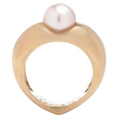 Cartier Bague en or 18kt avec perles en forme de coeur - Circa 1970