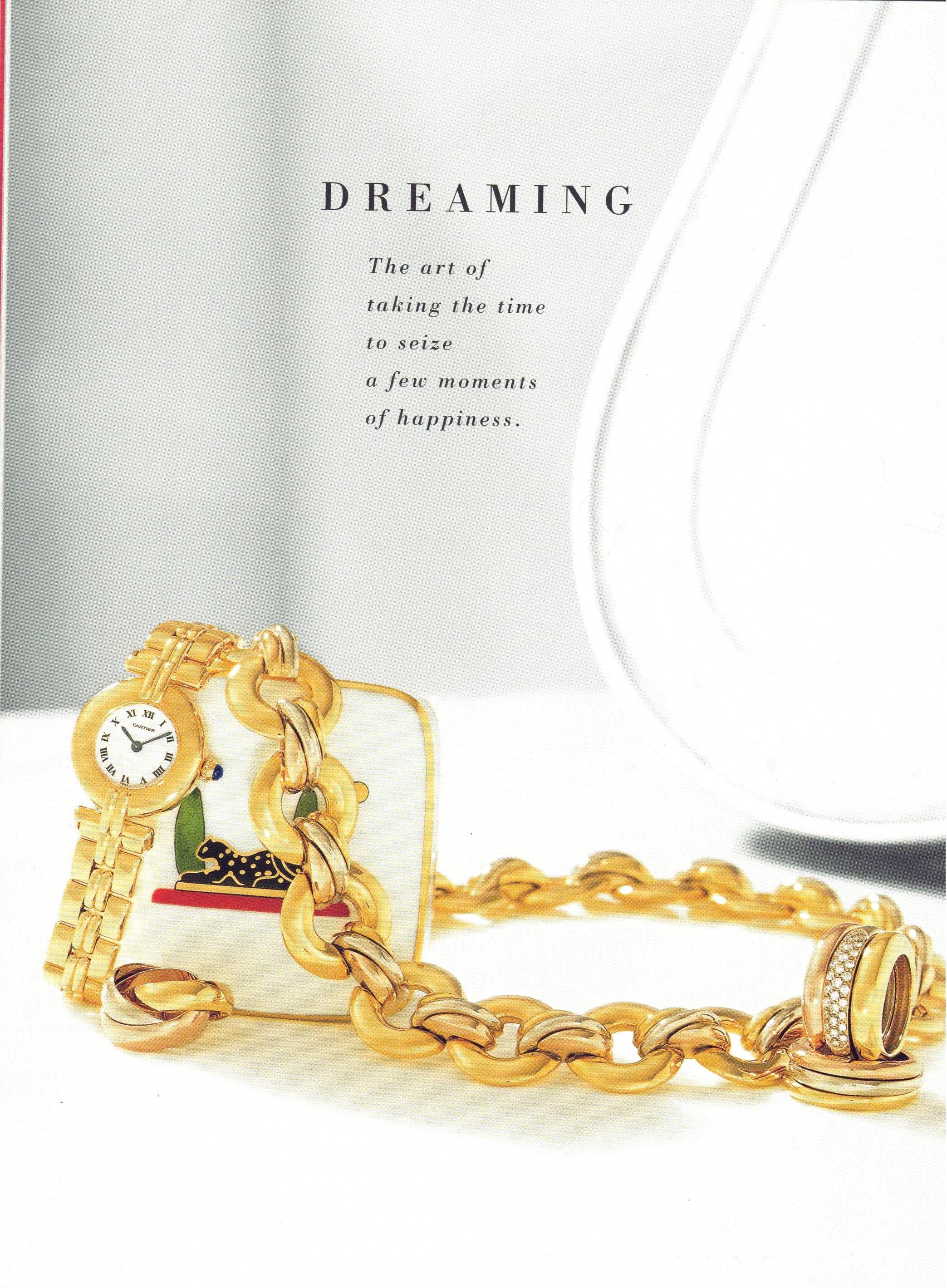Cartier 18 Karat Gold Trinity Runde Gliederhalskette  Damen im Angebot