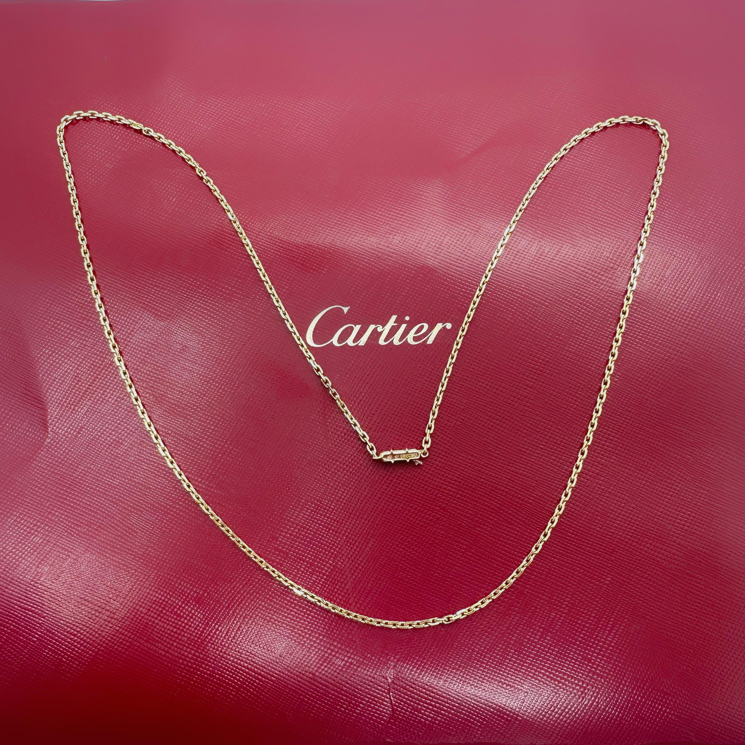 CARTIER 18kt Rose Gold 24' Inch Chain Necklace For Sale 1