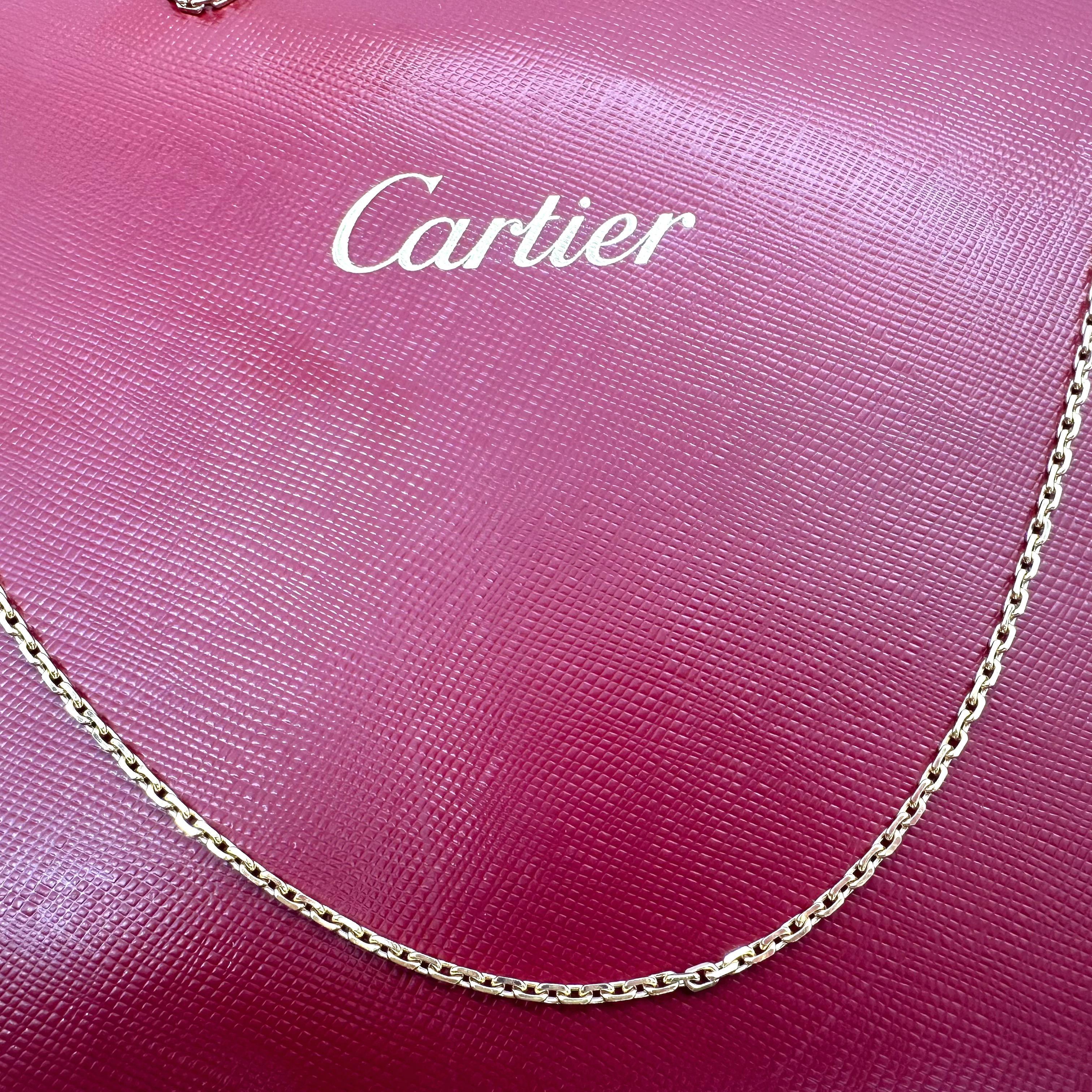CARTIER 18kt Rose Gold 24' Inch Chain Necklace For Sale 3