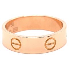Cartier 18kt Rose Gold Love Band Ring