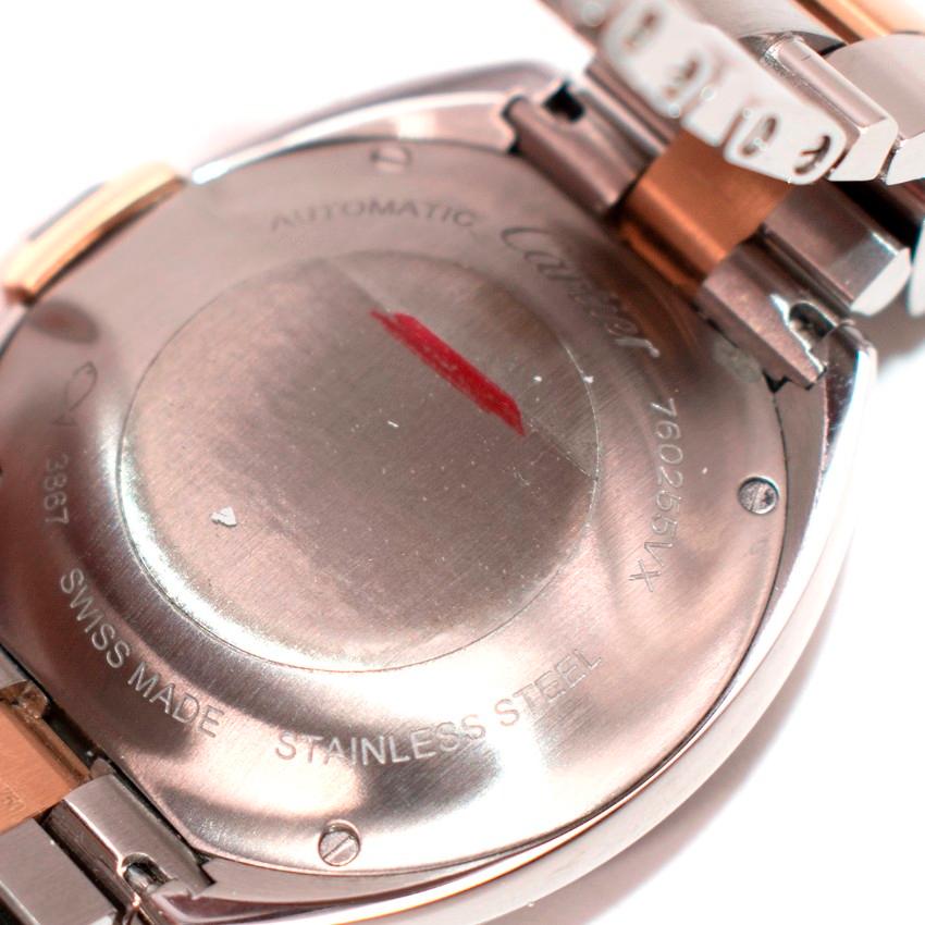 Cartier 18kt Rose Gold/Steel Cle de Cartier Watch For Sale 2