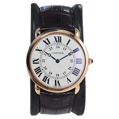 Cartier 18Kt. Or massif Nouveau Stock Ancien dans la Boîte Ronde Style