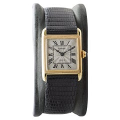 Cartier 18Kt. Tank European Watch & Clock Co. w/ Motor gedreht Zifferblatt 1920 / 30's