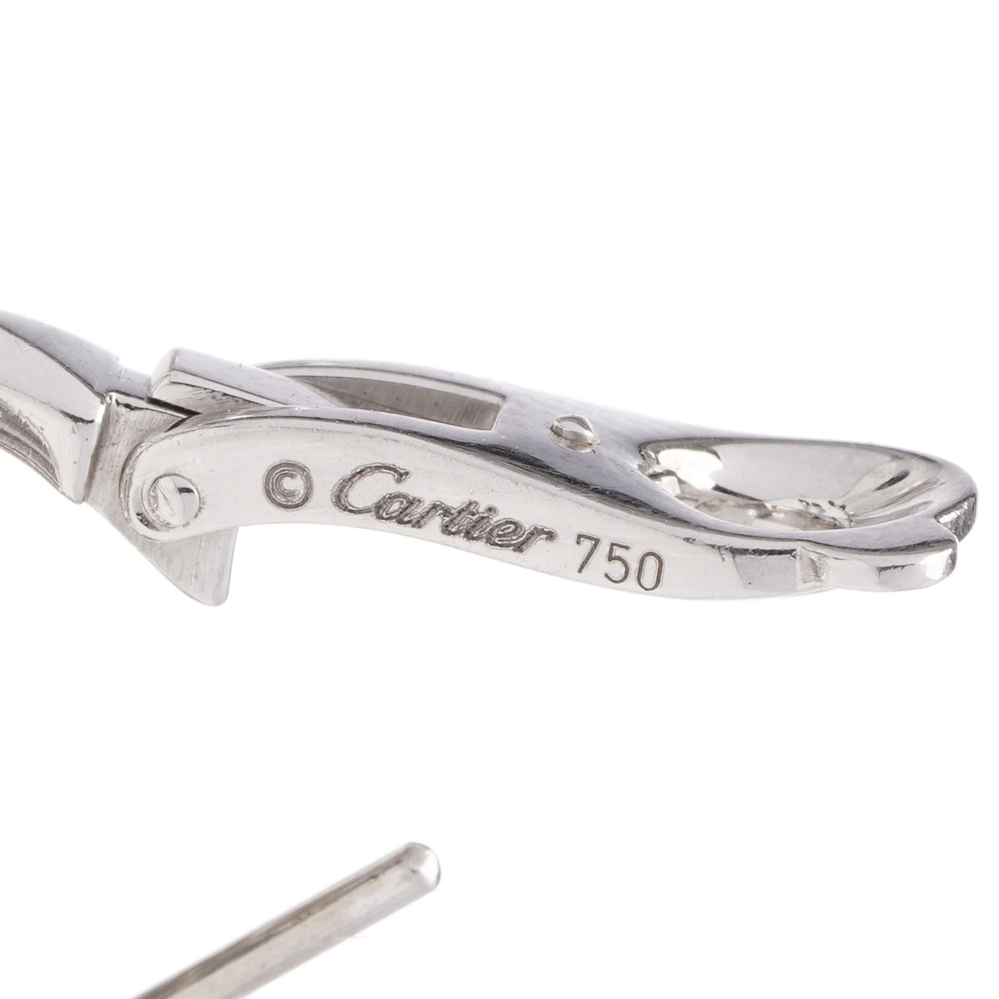 Cartier 18kt white gold diamond, sapphire and ruby  clip - on  earrings For Sale 2