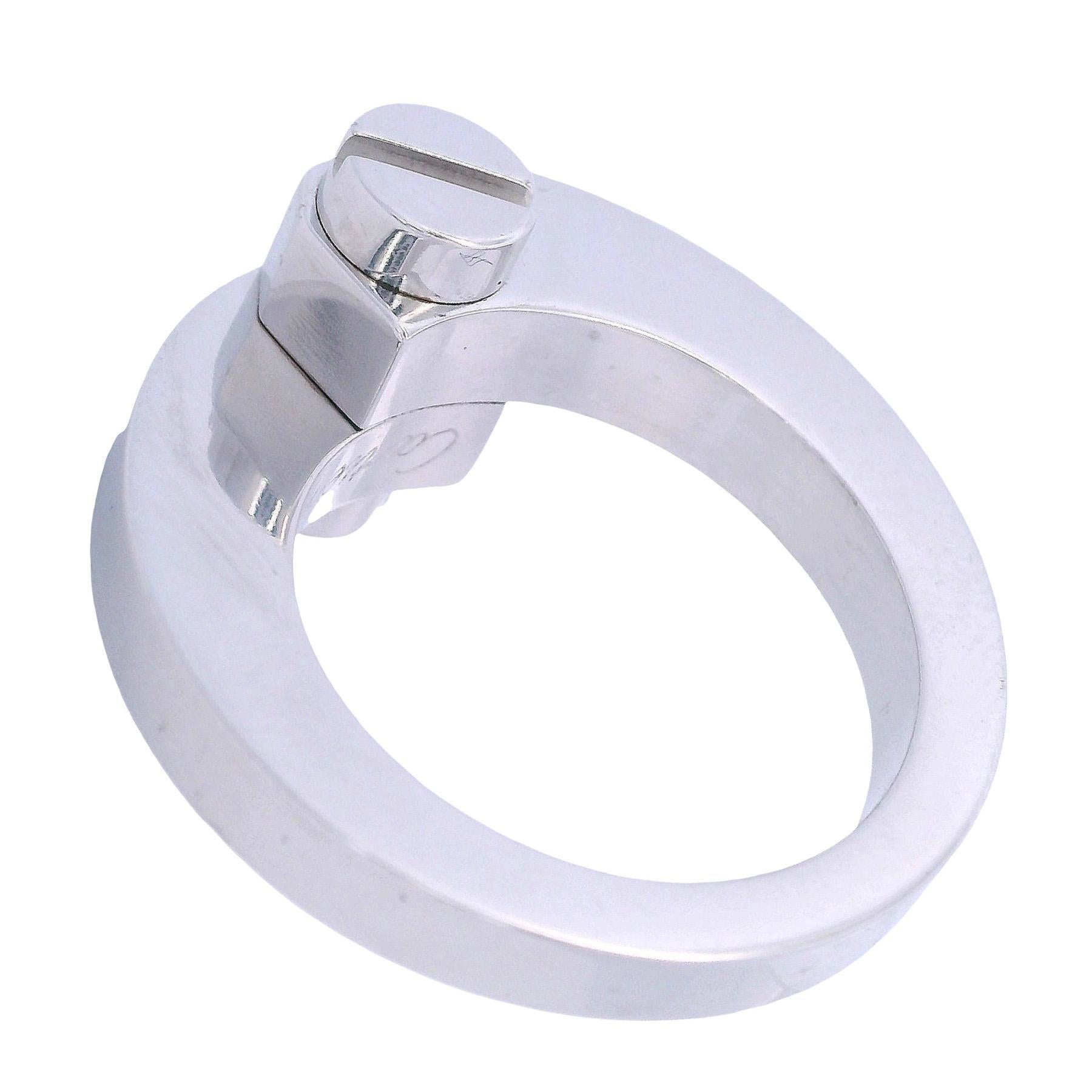 CARTIER Anillo Menotte de Oro blanco de 18 quilates en venta 2