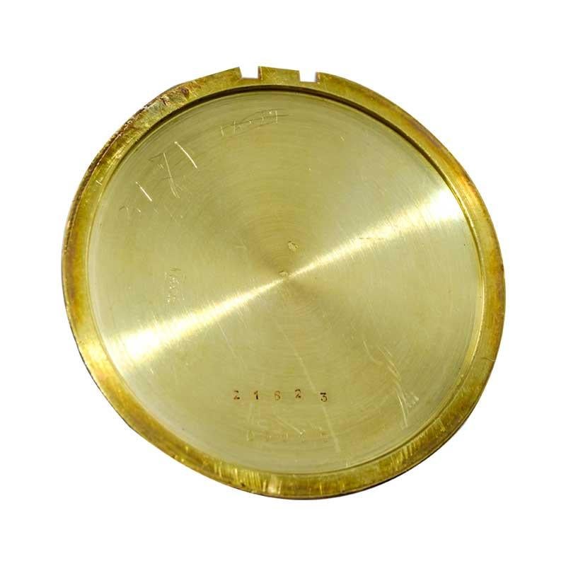 Cartier 18Kt. Yellow Gold Art Deco Open Faced Pocket Watch Hand Made 1920's For Sale 5