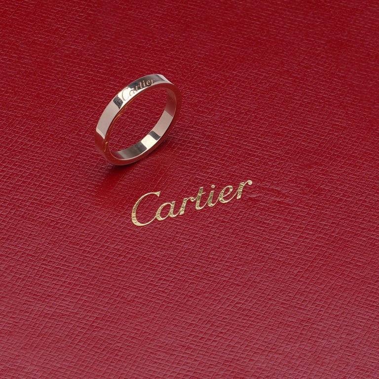 Cartier 18kt. Rose Gold Band Ring For Sale 7