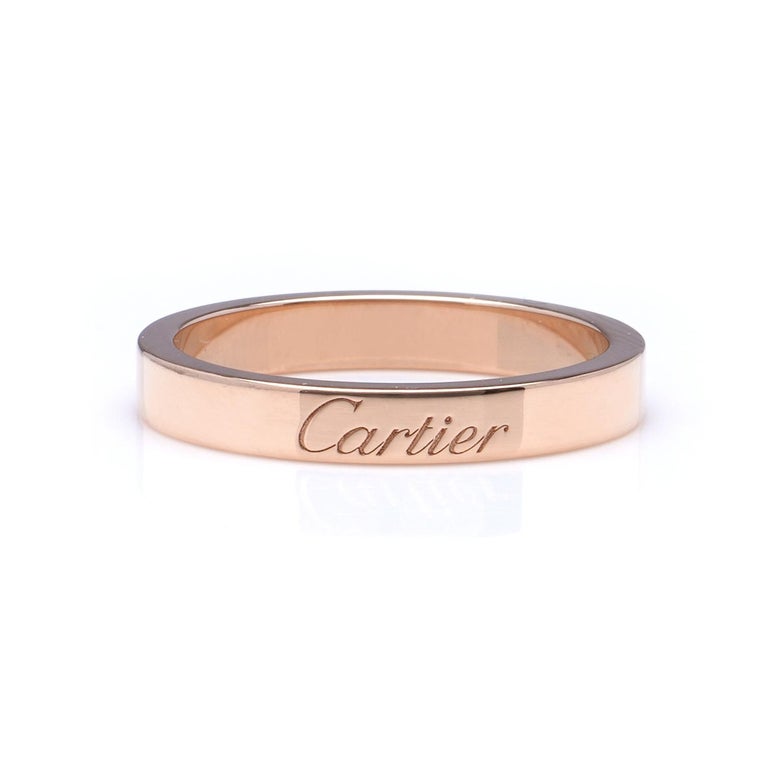Cartier 18kt. Rose Gold Band Ring For Sale 4