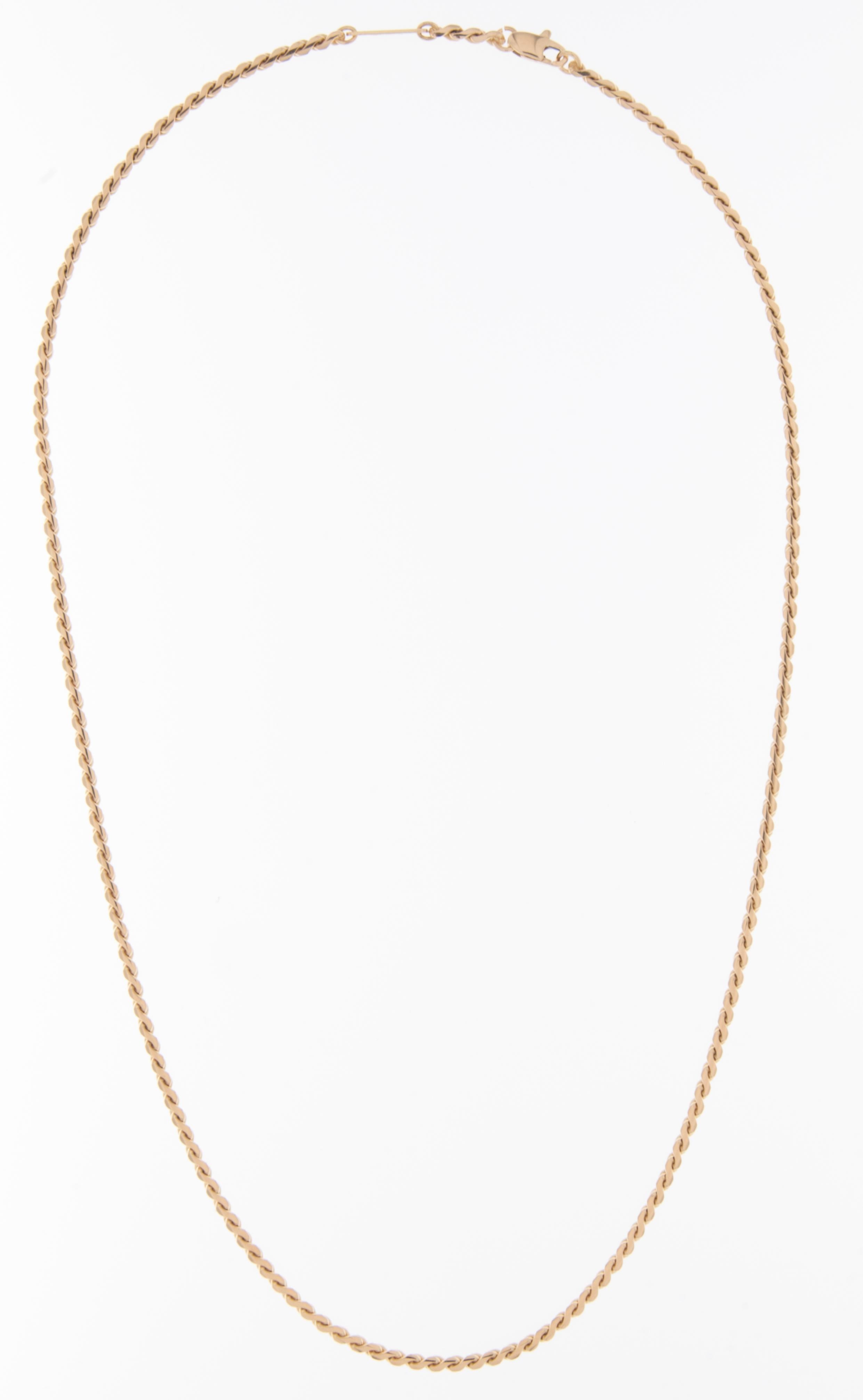 The CARTIER 18kt Yellow Gold Chain is a testament to timeless elegance and understated luxury. Crafted with meticulous attention to detail, this chain exudes sophistication in its simplicity.

Fashioned from 18kt yellow gold, the chain radiates a