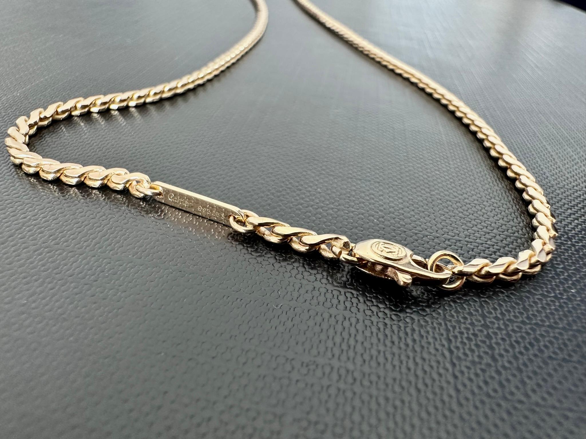 CARTIER 18kt Yellow Gold Chain For Sale 1