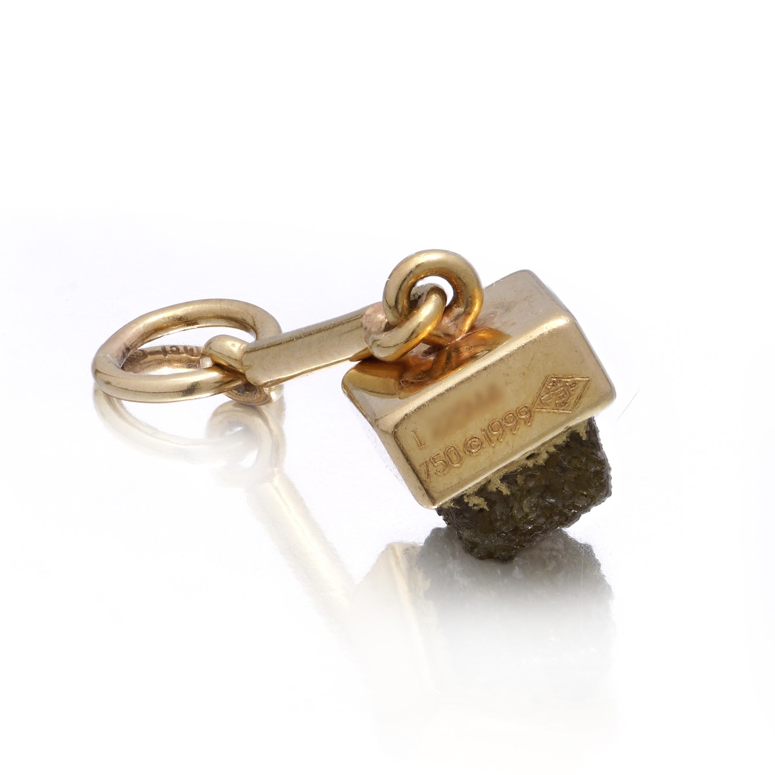 Cartier 18kt Yellow Gold Rough Diamond Pendant For Sale 1