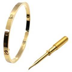 Cartier Love Collection Small 18 Karat Yellow Gold Bangle Bracelet with ...