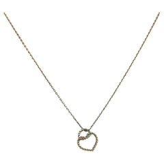 Cartier 18KY Gold Heart Pendant Necklace Signed Au750 Luxury Love Necklace