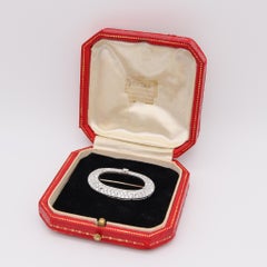 Cartier 1910 Edwardian Belle Epoque Oval Brooch Platinum with 5.13ctw Diamonds