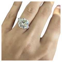 Cartier 1920's Art Deco 5.15 Carat Round Diamond Engagement Ring EGL Certificat