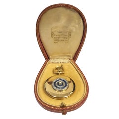 Cartier 1920s EWC Gold Platinum Gem Set Pendant Watch