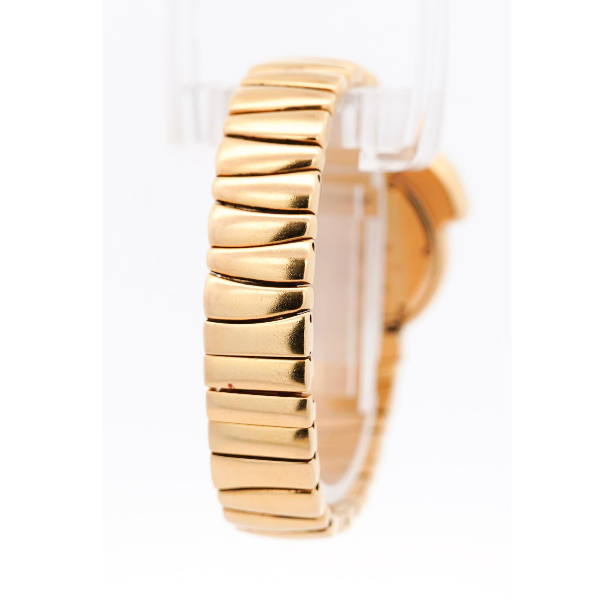 Women's Cartier 1925 Panther Bezel 18K Yellow Gold 28mm Ref 2325 Watch For Sale