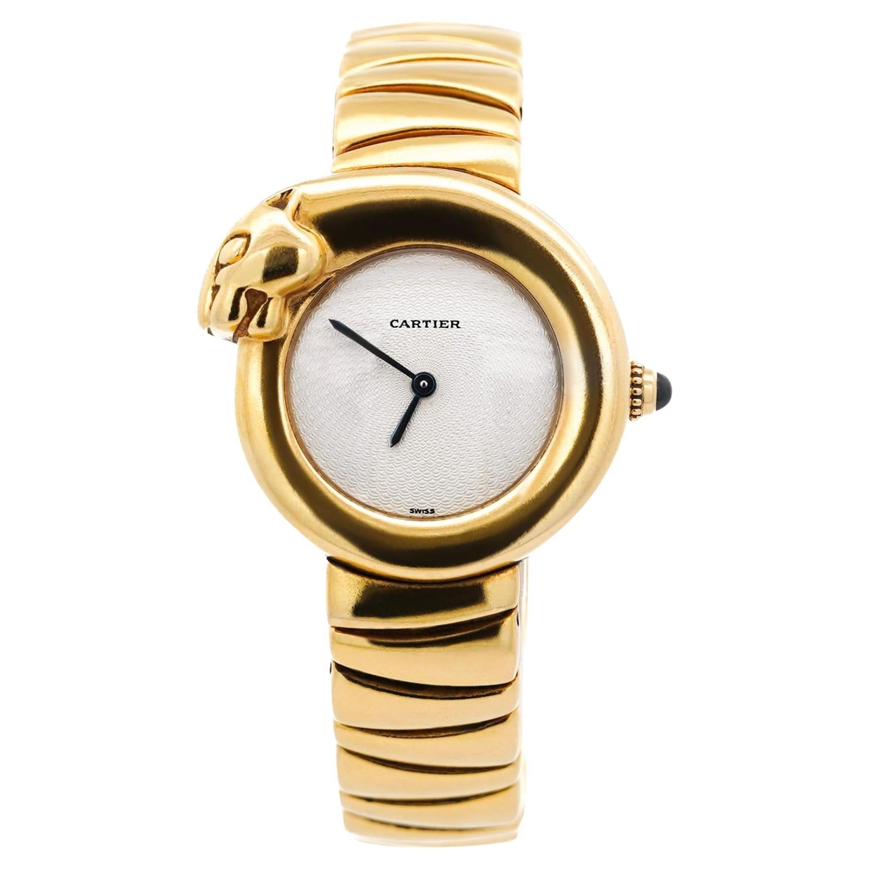 Reloj Cartier 1925 Pantera Bisel Oro Amarillo 18K 28mm Ref 2325