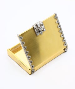 Cartier 1930s 18K Gold Diamond Compact Make Up Case