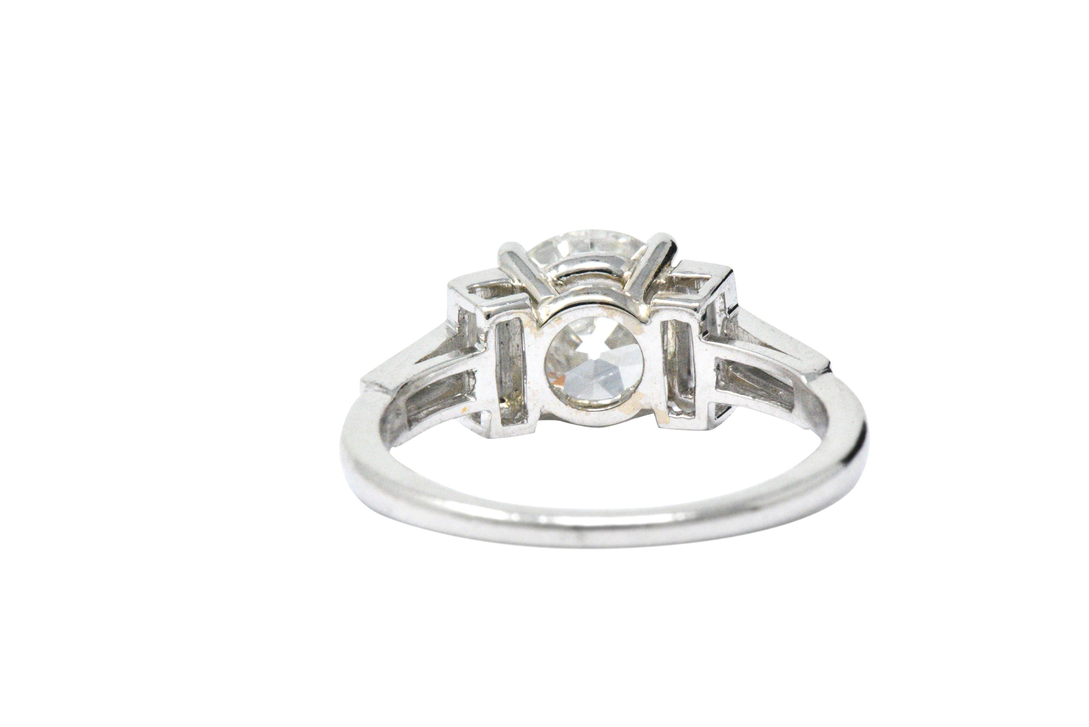 Art Deco Cartier 1930's 2.02 CTW Diamond & Platinum Alternative Ring, GIA Certified