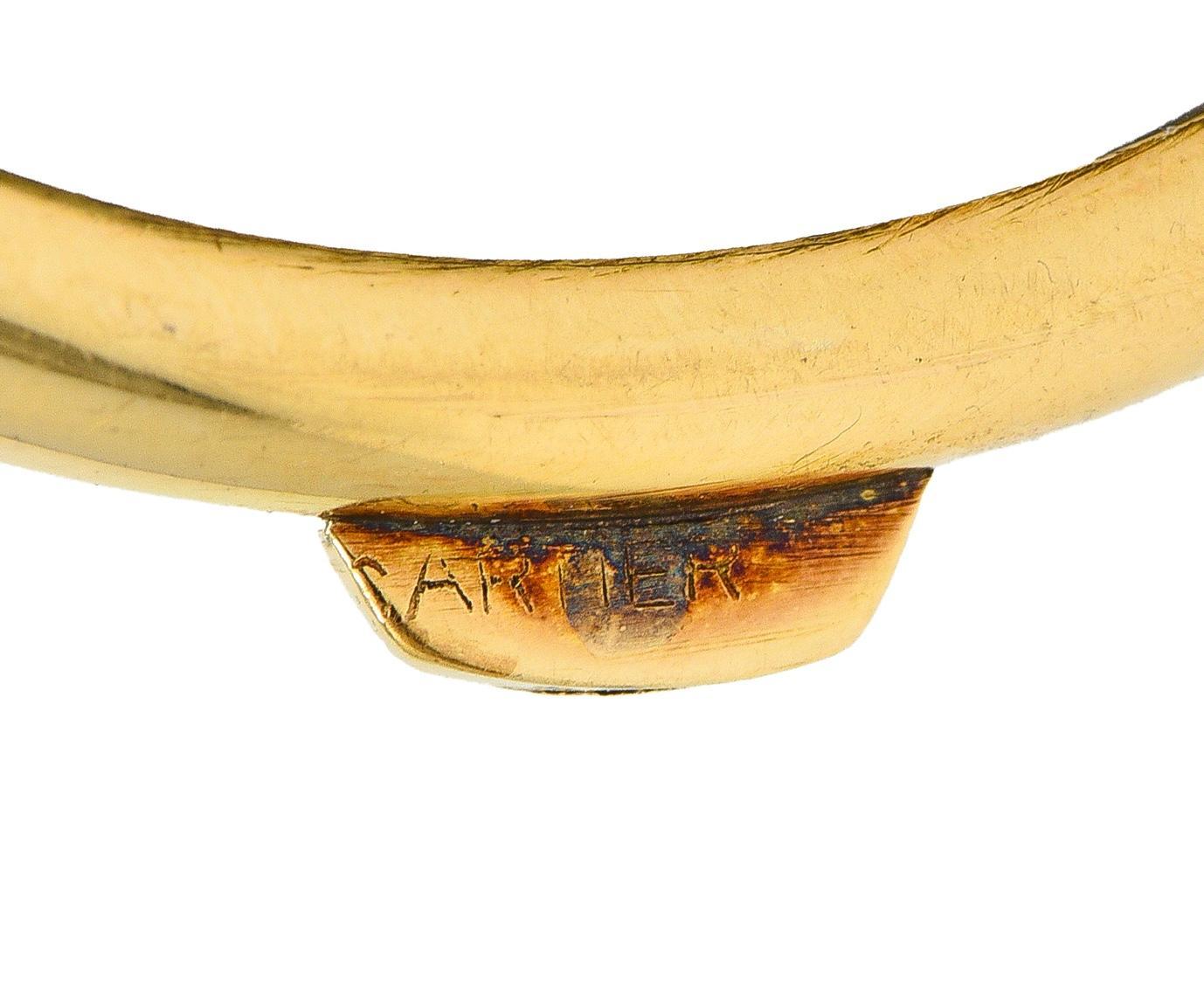 Pendentif vintage en or jaune 14 carats avec loupe de Cartier des années 1940 en vente 3