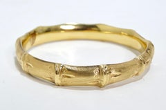 Cartier 1940's 14k Gold Bamboo Cuff