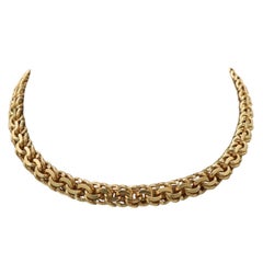 Cartier 1940er CCartier 1940er Kette Link Halskette Bismark Muster 14K Gelbgold