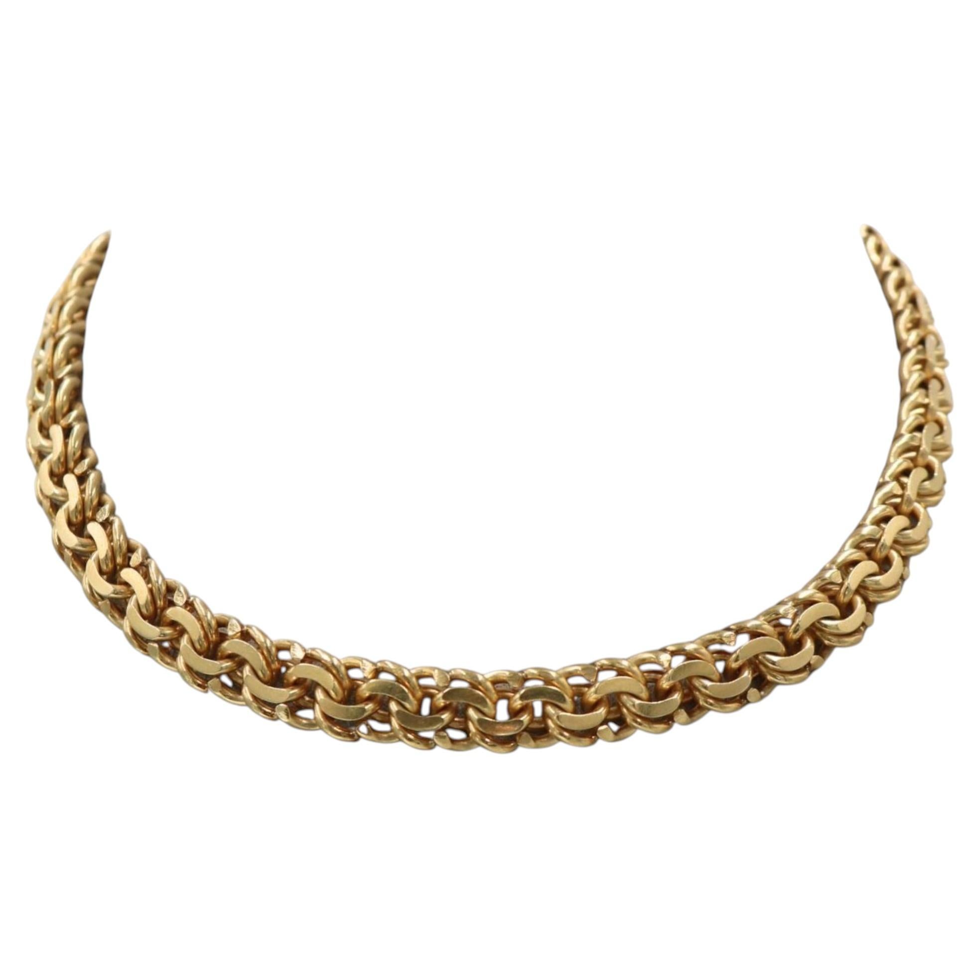 Cartier 1940s CCartier 1940s Chain Link Necklace Bismark Pattern 14K Yellow gold