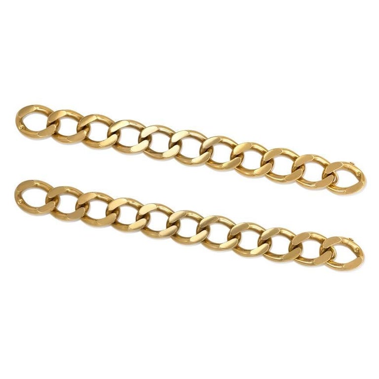 Cartier 1940s Gold Curblink Necklace, Convertible to a Pair of ...