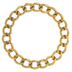 Vintage Cartier 1940s Gold Curblink Necklace, Convertible to a Pair of Bracelets