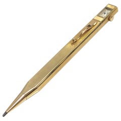 Cartier 1940s Gold Pencil Watch with Canadian Political Provenance
