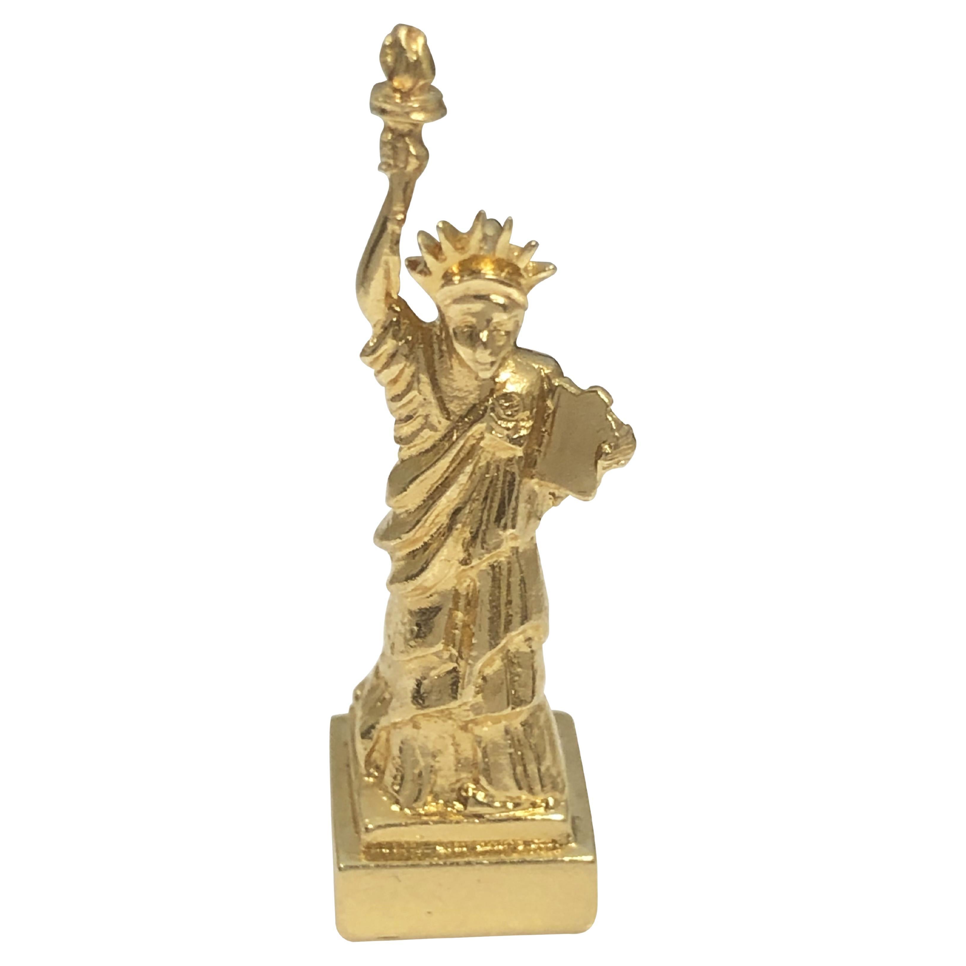 Cartier 1940er Jahre patriotische Freiheitsstatue Gelbgold Charme