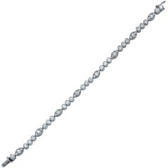 Cartier 1950s Diamond Platinum Vintage Bracelet