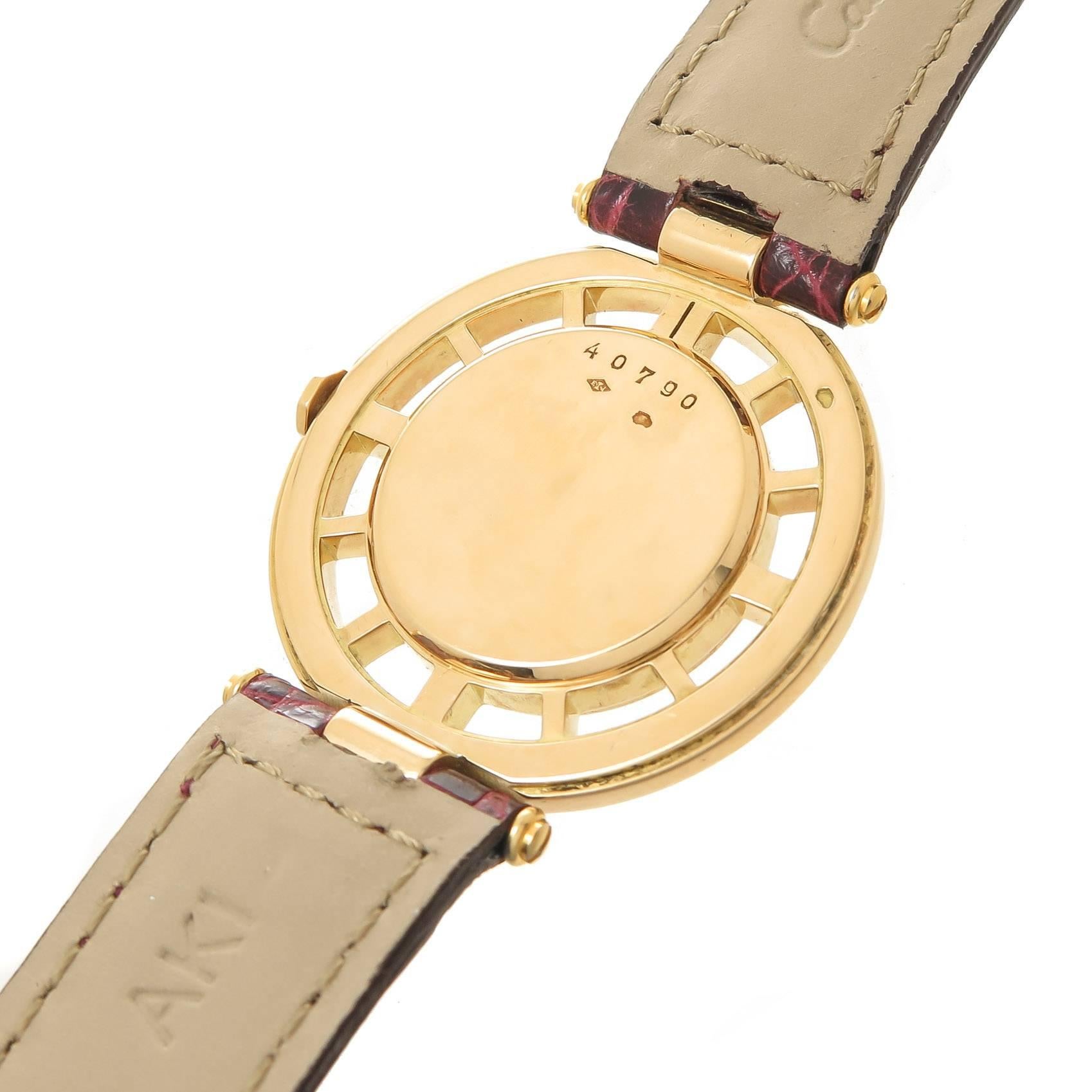 Cartier Yellow Gold Helm Manual Wristwatch, 1950s  In Excellent Condition In Chicago, IL
