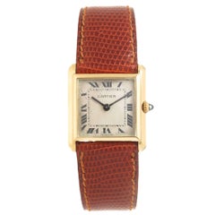 Vintage Cartier Yellow Gold Tank Mechanical Wristwatch, 1950s 