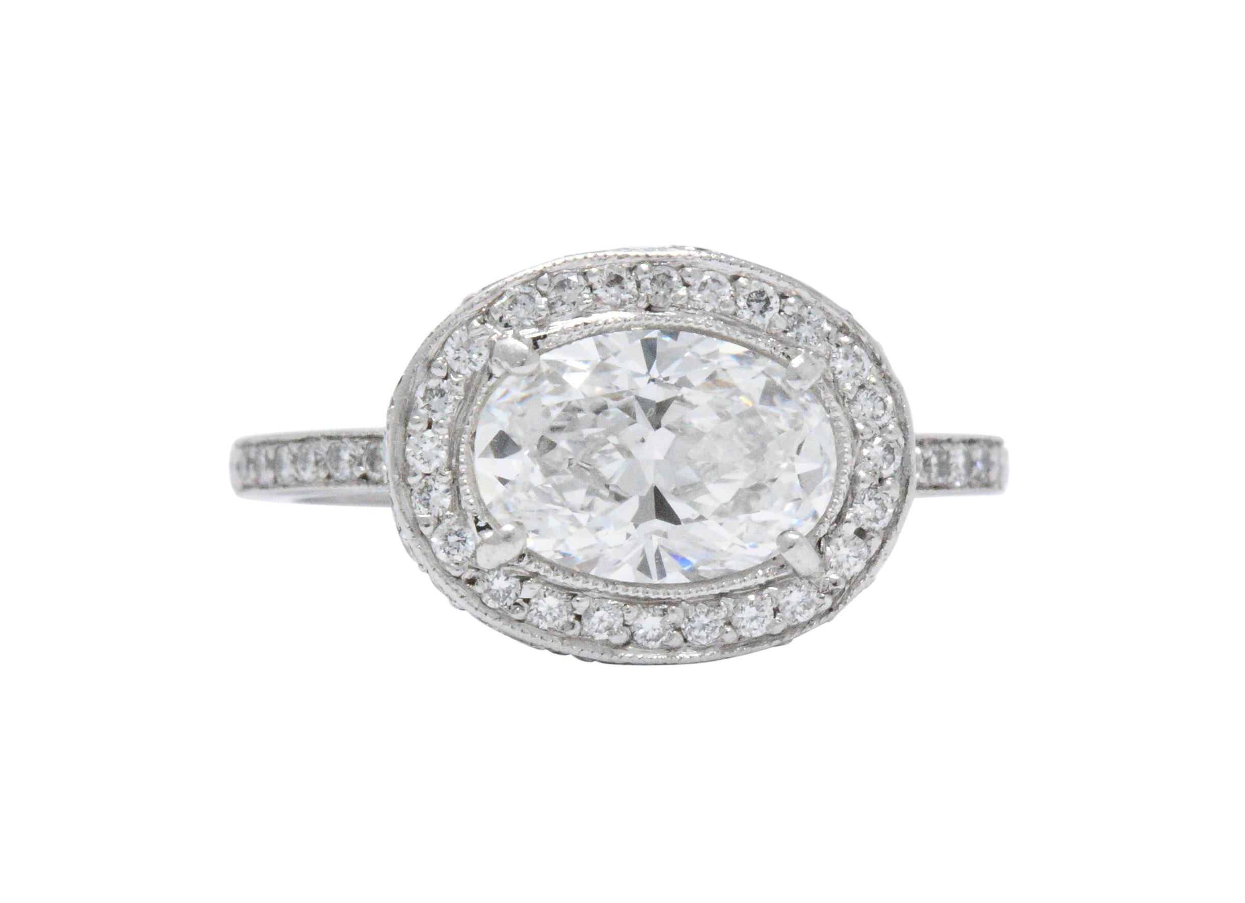 Cartier 1.96 CTW Diamond & Platinum Engagement Ring With Original Box, GIA 2