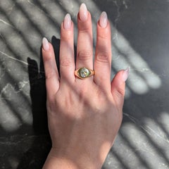 Cartier 1960er Jahre 1,22 Karat Ovalschliff Diamant 18 Karat Gelbgold Unisex Siegelring
