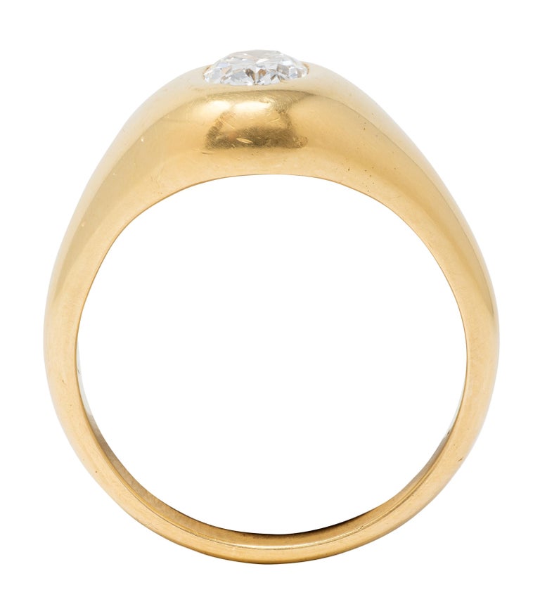 Cartier 1960's 1.22 CTW Oval Cut Diamond 18 Karat Yellow Gold