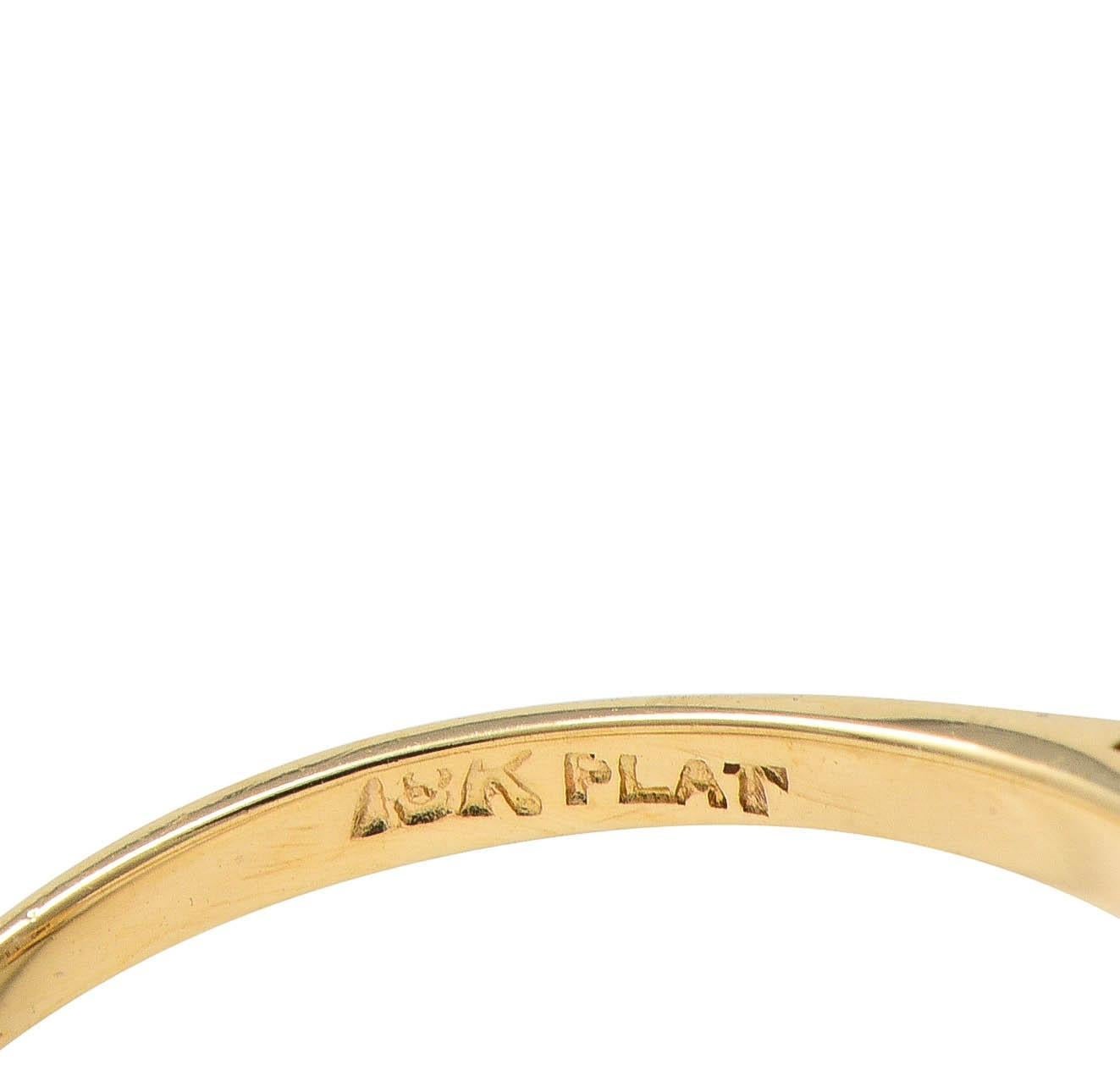 Cartier 1960's Diamond Opal Platinum 18 Karat Gold Vintage Halo Ring For Sale 5