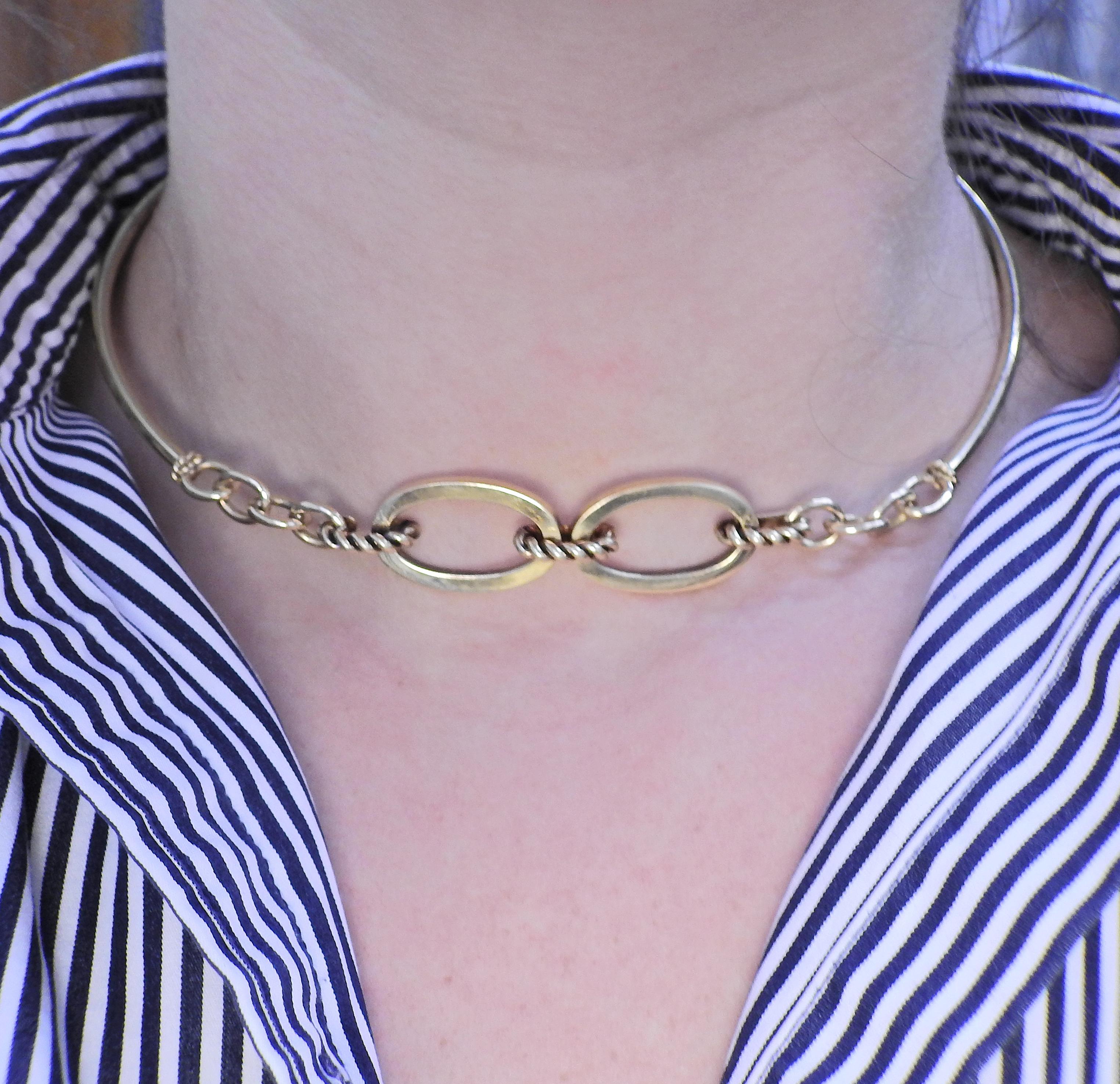 Cartier 1960s Gold Choker Necklace In Excellent Condition For Sale In Lambertville, NJ