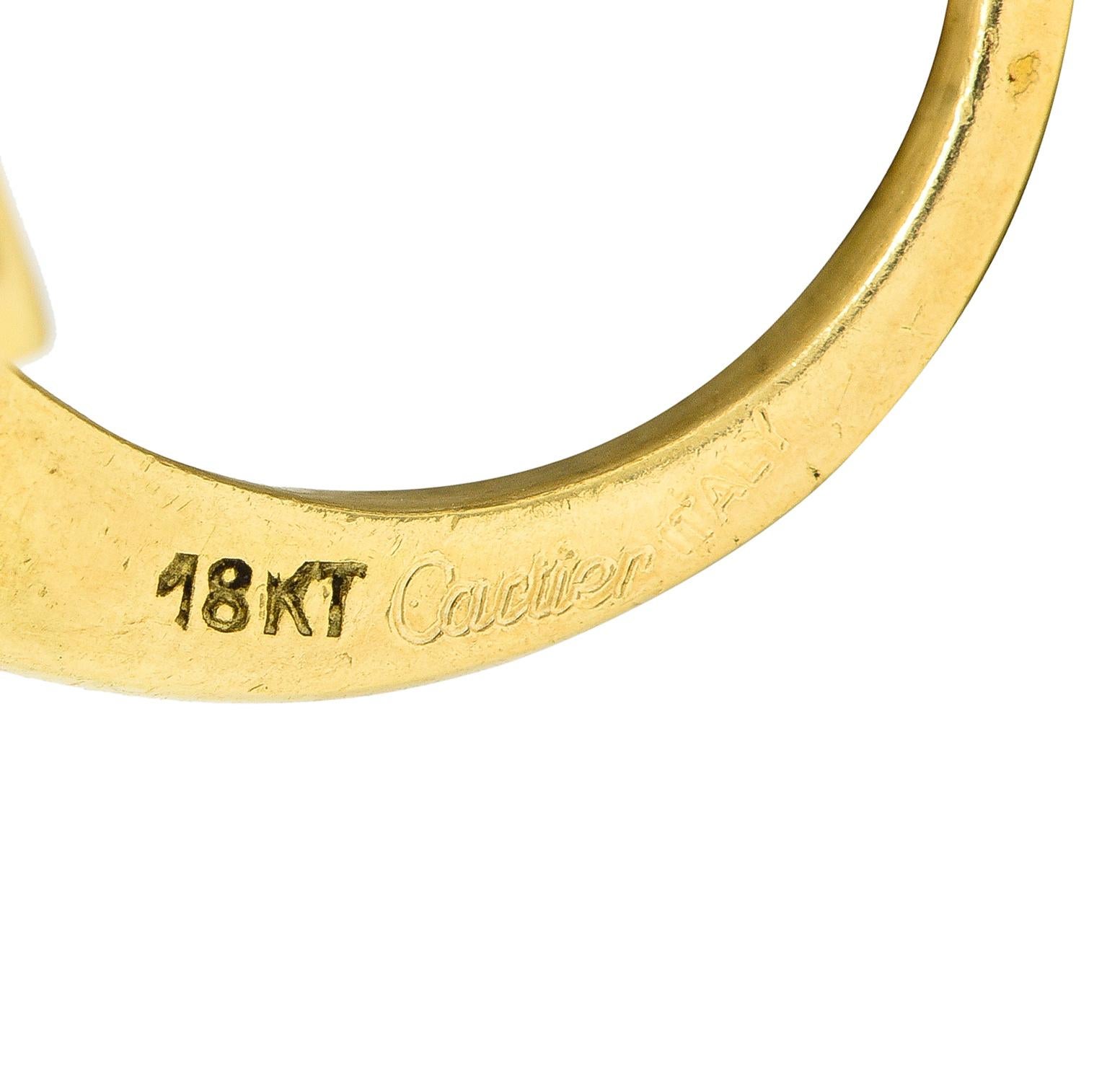 Cartier 1960's Modernist 18 Karat Yellow Gold Triangle Vintage Ring 5