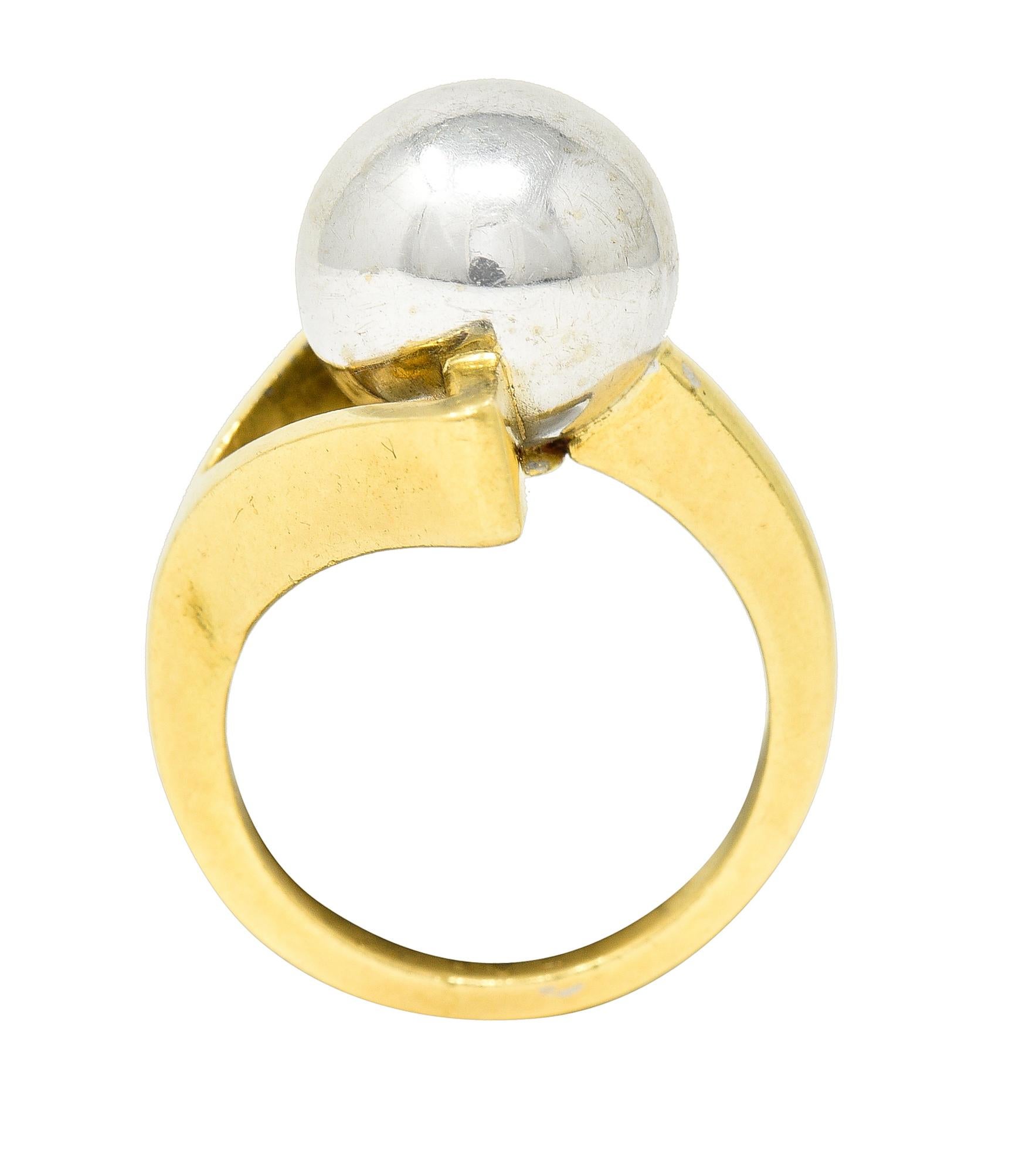Cartier 1960''s Modernist 18 Karat Gelbgold Triangle Vintage Ring 3