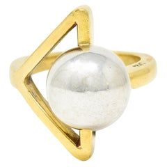 Cartier 1960''s Modernist 18 Karat Gelbgold Triangle Vintage Ring