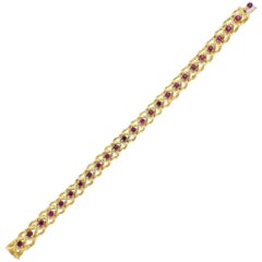 Cartier 1960s Ruby Gold Bracelet