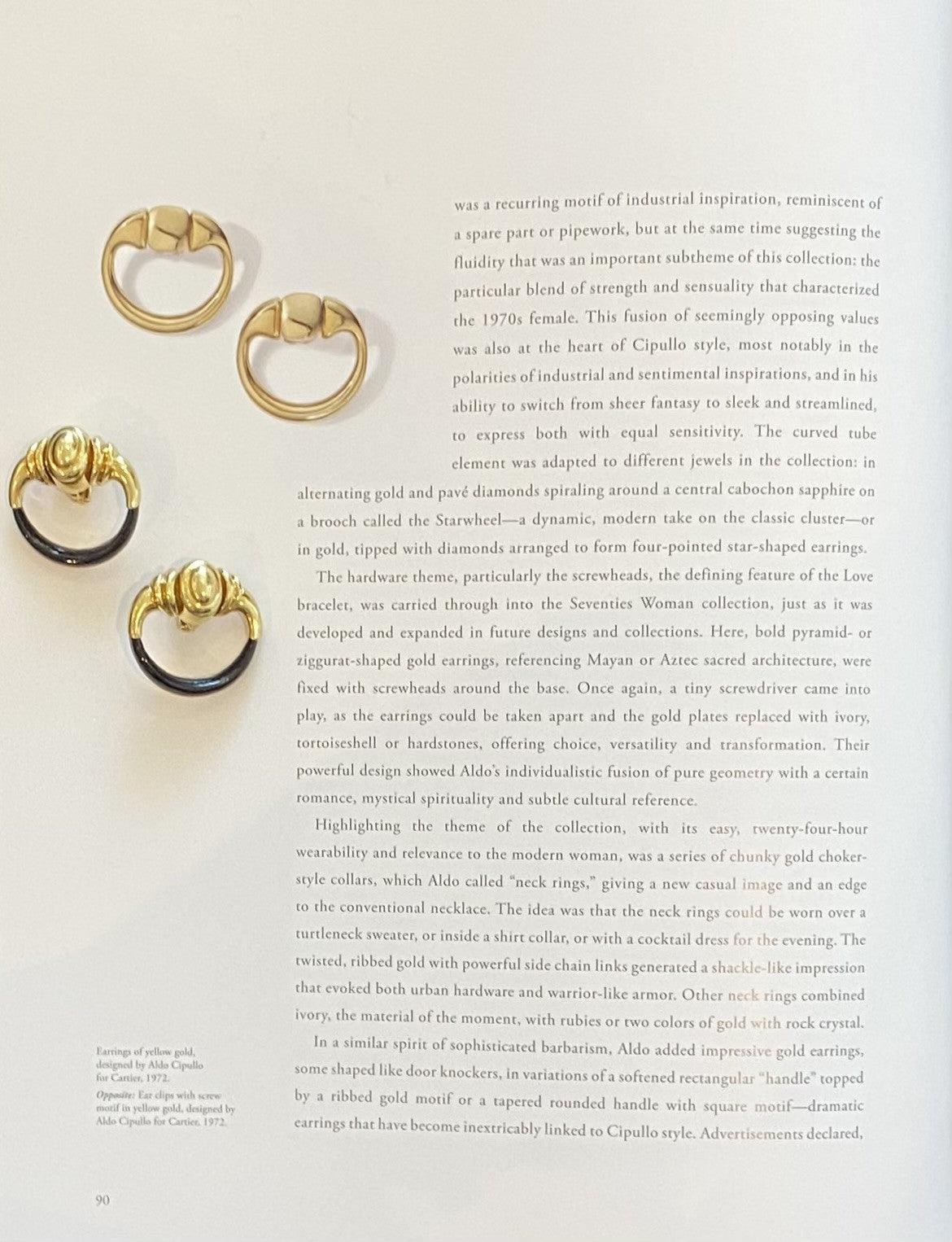 Modernista CARTIER 1970 Aldo Cipullo for Cartier Orecchini in oro 18Kt con onice in vendita